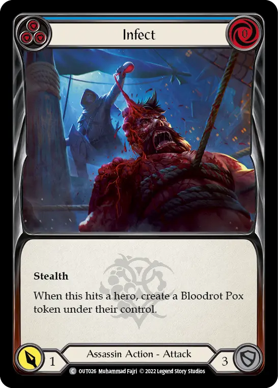 Infect BLUE OUT026 - Outsiders - Flesh and blood card