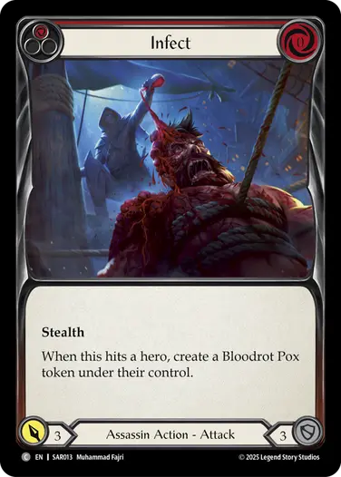 Infect SAR013 - Silver Age Chapter 2 - Arakni, Web of Deceit - Flesh and blood card
