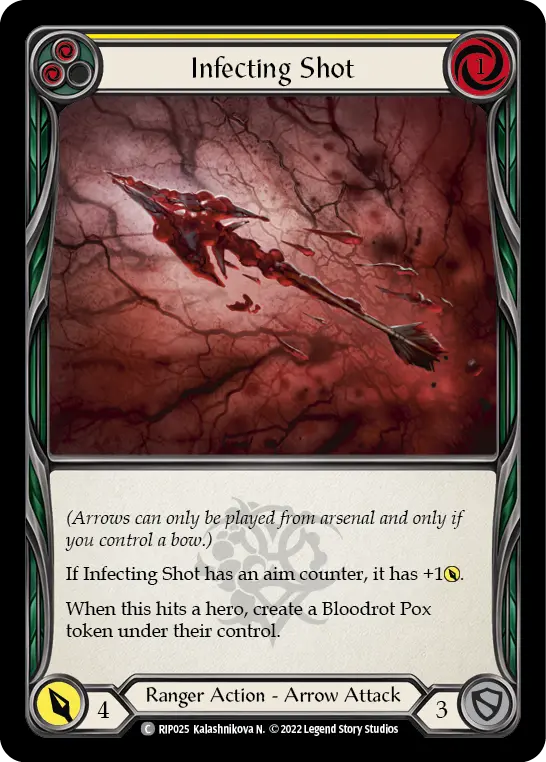 Infecting Shot YELLOW RIP025 - Riptide - Blitz Deck - Flesh and blood card