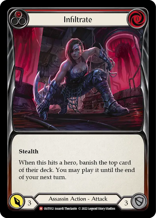 Infiltrate RED OUT012 - Outsiders - Flesh and blood card
