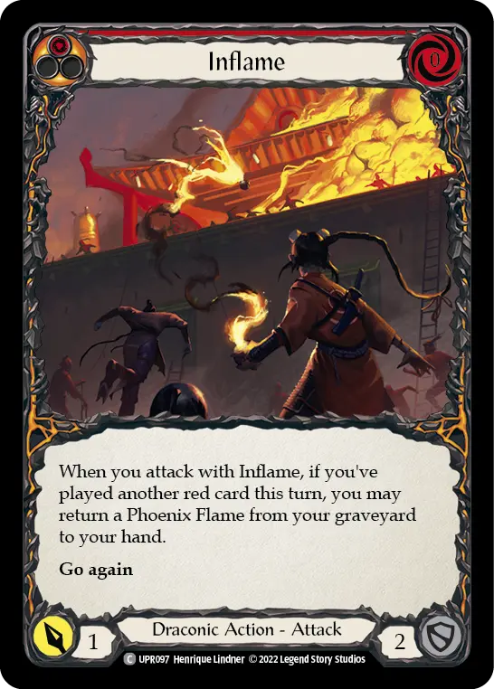 Inflame RED UPR097 - Uprising - Flesh and blood card
