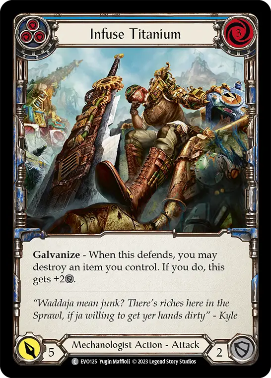 Infuse Titanium BLUE EVO125 - Bright Lights - Flesh and blood card