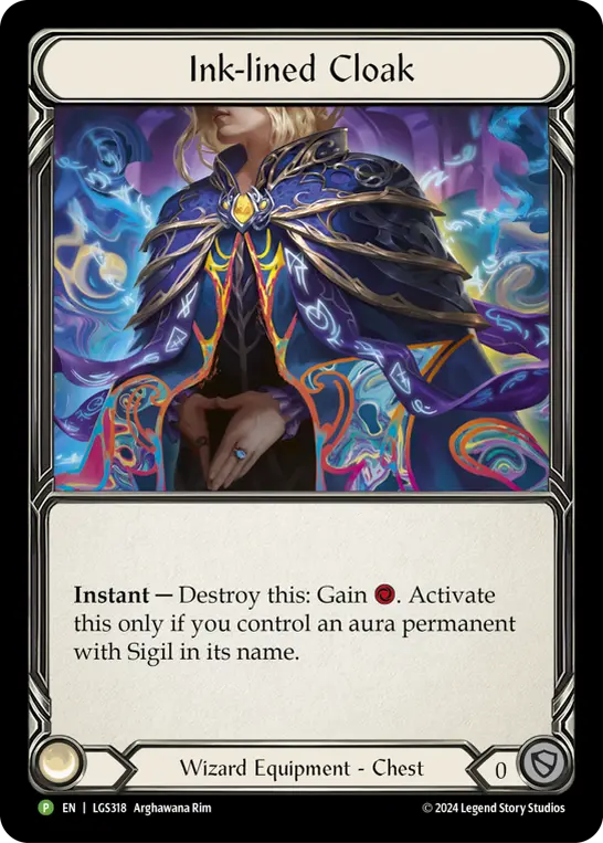 Ink-lined Cloak LGS319-RF - Pre-release - Rosetta - Flesh and blood card