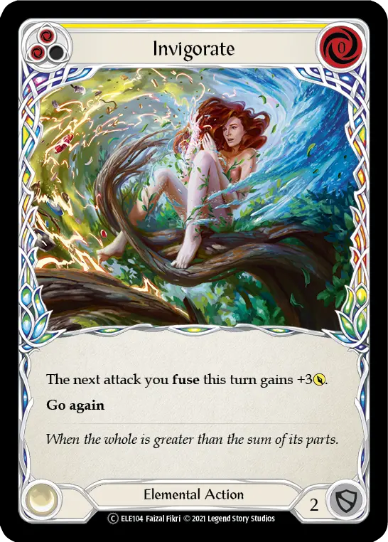 Invigorate YELLOW U-ELE104-RF - Tales of Aria - Unlimited - Flesh and blood card