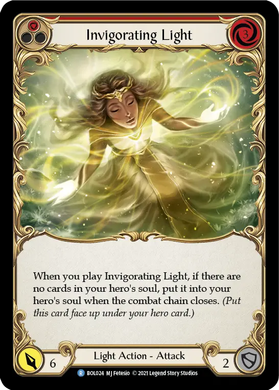 Invigorating Light RED BOL024 - Boltyn - Blitz Deck - Flesh and blood card