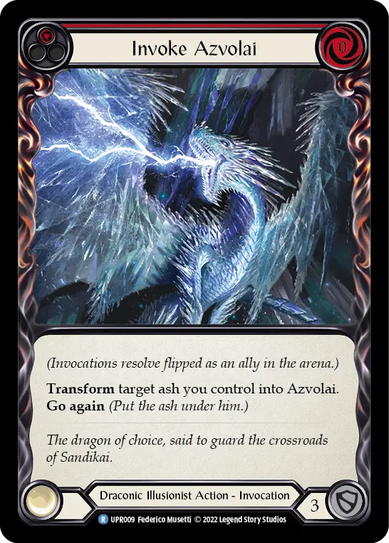 Invoke Azvolai RED UPR009 - Uprising - Flesh and blood card