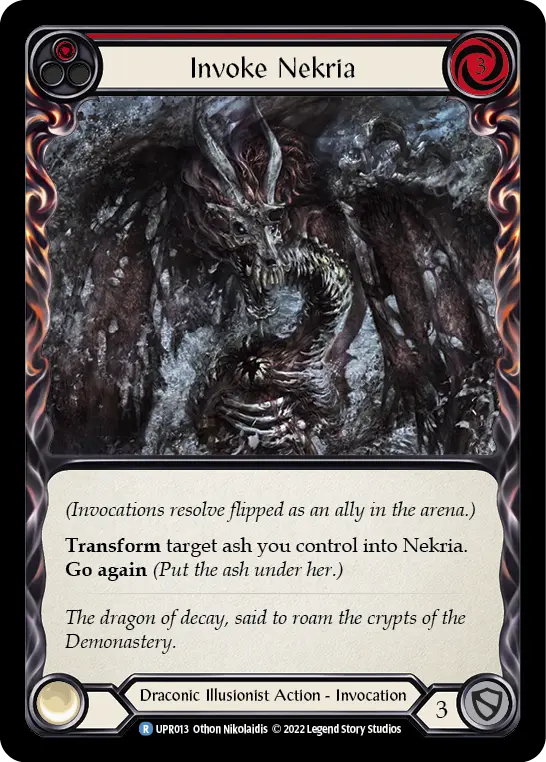 Invoke Nekria RED UPR013 - Uprising - Flesh and blood card
