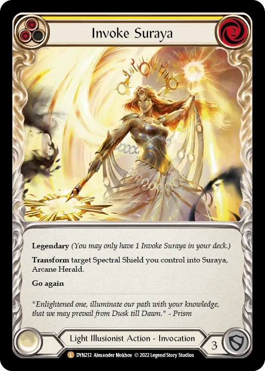 Invoke Suraya YELLOW DYN212-RF - Dynasty - Flesh and blood card