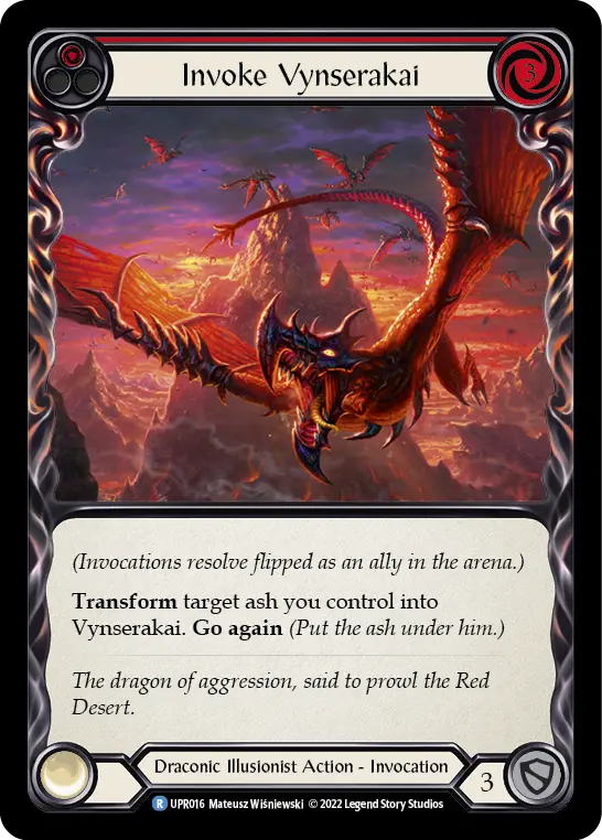 Invoke Vynserakai RED UPR016 - Uprising - Flesh and blood card