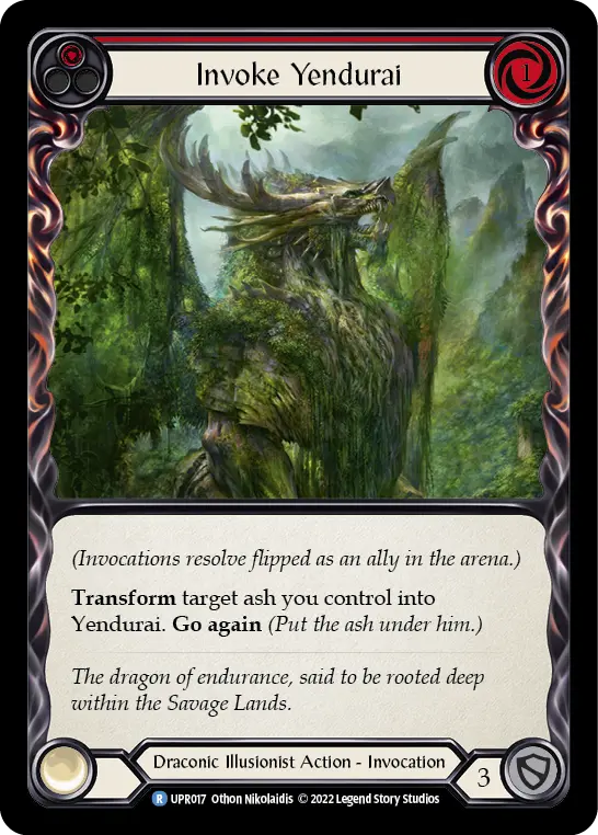 Invoke Yendurai RED UPR017 - Uprising - Flesh and blood card