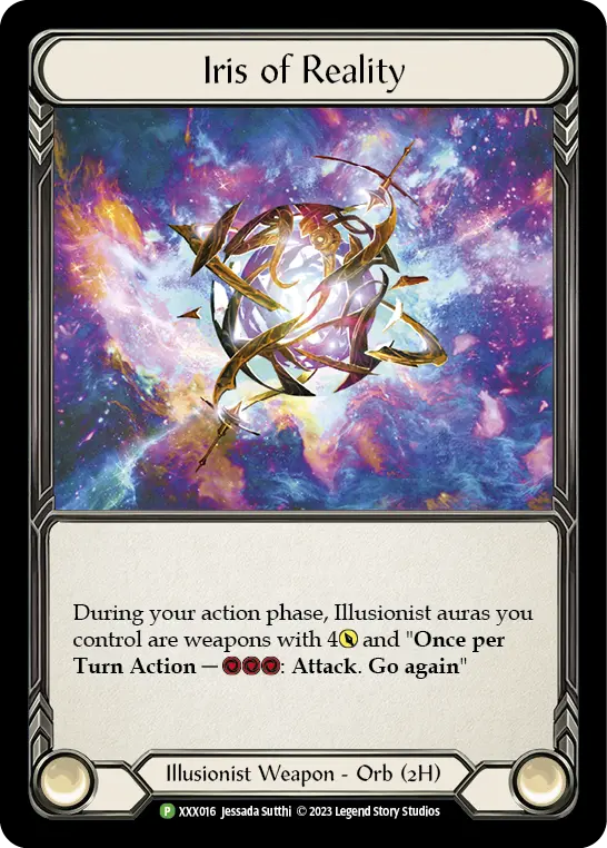 Iris of Reality XXX016 - Organized Play Support - Monarch Limited 2023 - Flesh and blood card