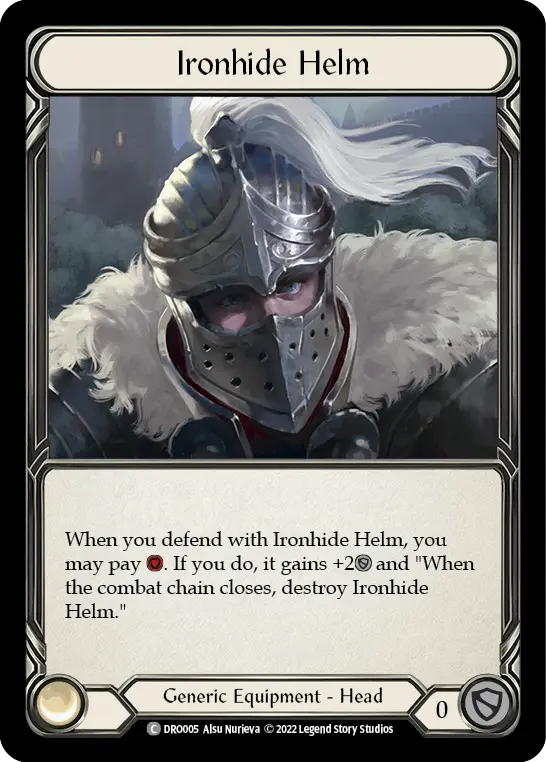 Ironhide Helm DRO005 - Dromai - Blitz Deck - Flesh and blood card