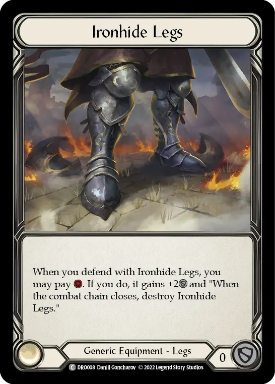 Ironhide Legs DRO008 - Dromai - Blitz Deck - Flesh and blood card