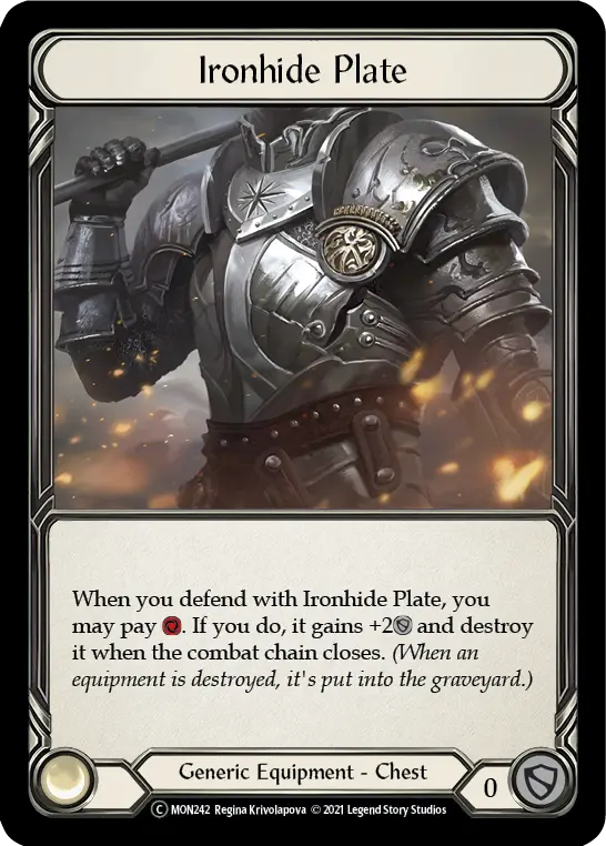 Ironhide Plate U-MON242-RF - Monarch - Unlimited - Flesh and blood card