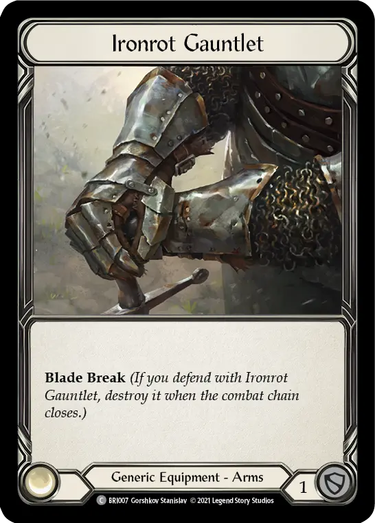 Ironrot Gauntlet BRI007 - Briar - Blitz Deck - Flesh and blood card