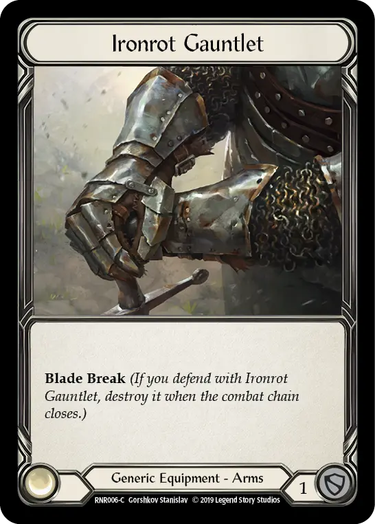 Ironrot Gauntlet RNR006 - Rhinar, Reckless Rampage - Hero Deck - Flesh and blood card