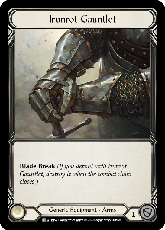 Ironrot Gauntlet U-WTR157-RF - Welcome to Rathe - Unlimited - Flesh and blood card
