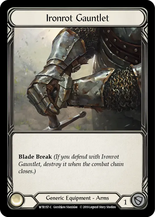 Ironrot Gauntlet WTR157 - Welcome to Rathe - Flesh and blood card