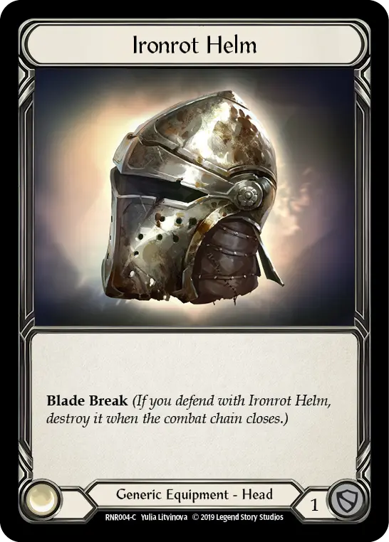 Ironrot Helm RNR004 - Rhinar, Reckless Rampage - Hero Deck - Flesh and blood card