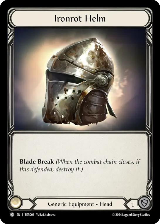 Ironrot Helm TER004 - 1st Strike - Terra - Flesh and blood card