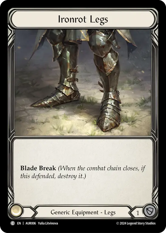 Ironrot Legs AUR006 - 1st Strike - Aurora - Flesh and blood card