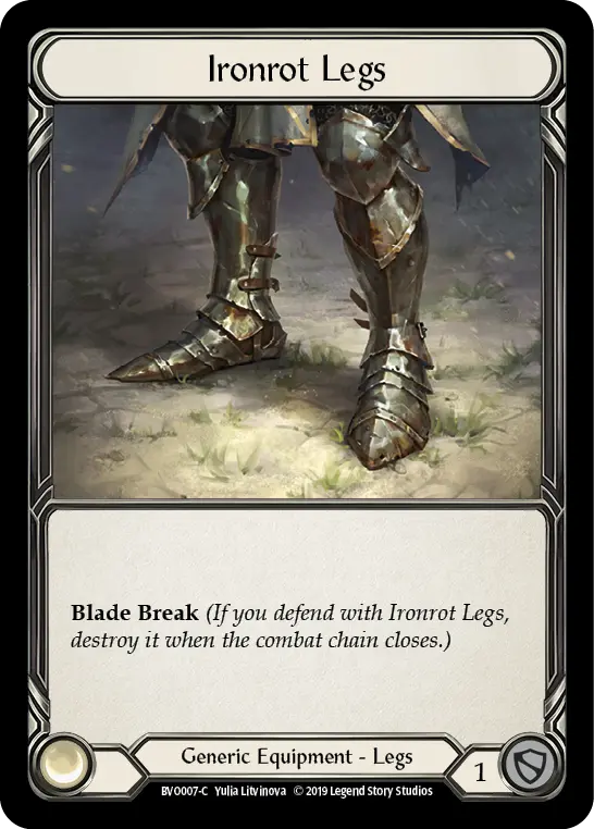 Ironrot Legs BVO007 - Bravo, Showstopper - Hero Deck - Flesh and blood card