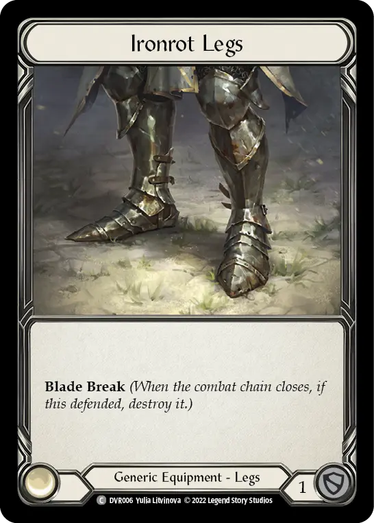 Ironrot Legs DVR006-RF - Classic Battles: Rhinar vs Dorinthea - Flesh and blood card