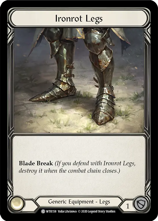 Ironrot Legs R-WTR158 - Welcome to Rathe - Unlimited Revised - Flesh and blood card