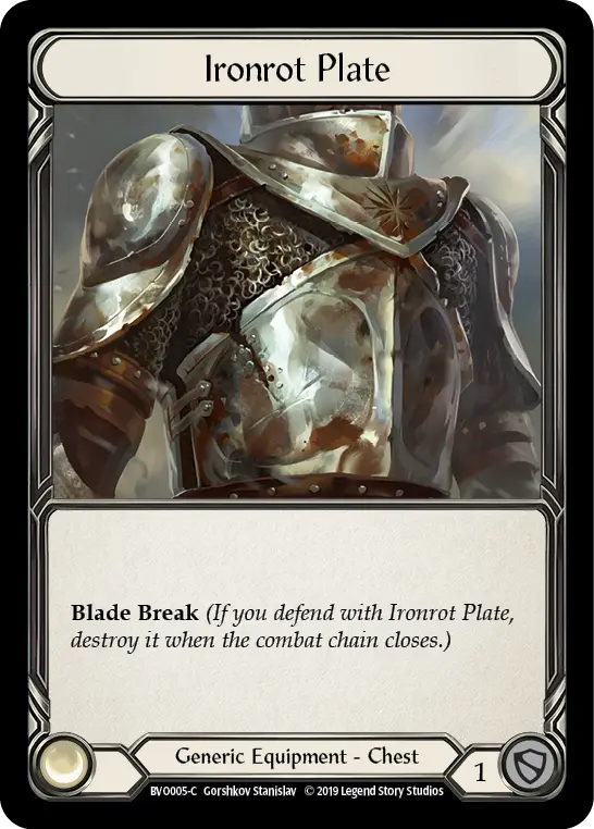 Ironrot Plate BVO005 - Bravo, Showstopper - Hero Deck - Flesh and blood card