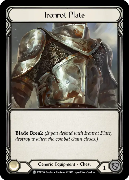 Ironrot Plate U-WTR156-RF - Welcome to Rathe - Unlimited - Flesh and blood card