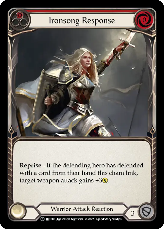Ironsong Response RED 1HT008 - Dorinthea - Blitz Deck - Flesh and blood card