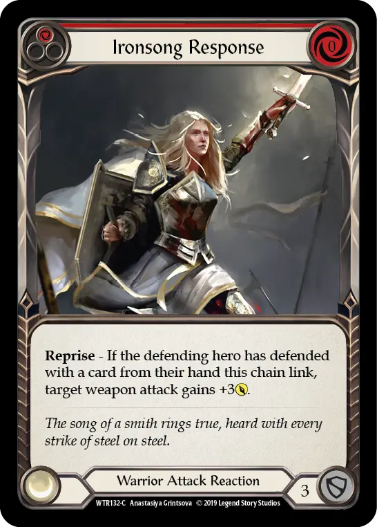 Ironsong Response RED WTR132 - Welcome to Rathe - Flesh and blood card