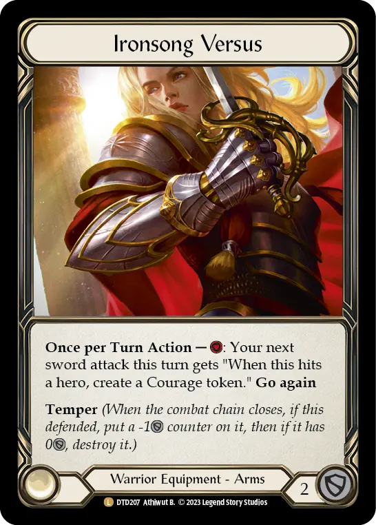 Ironsong Versus DTD207-RF - Dusk till Dawn - Flesh and blood card