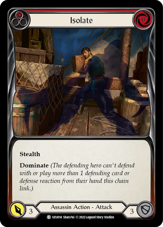 Isolate RED UZU014 - Uzuri - Blitz Deck - Flesh and blood card