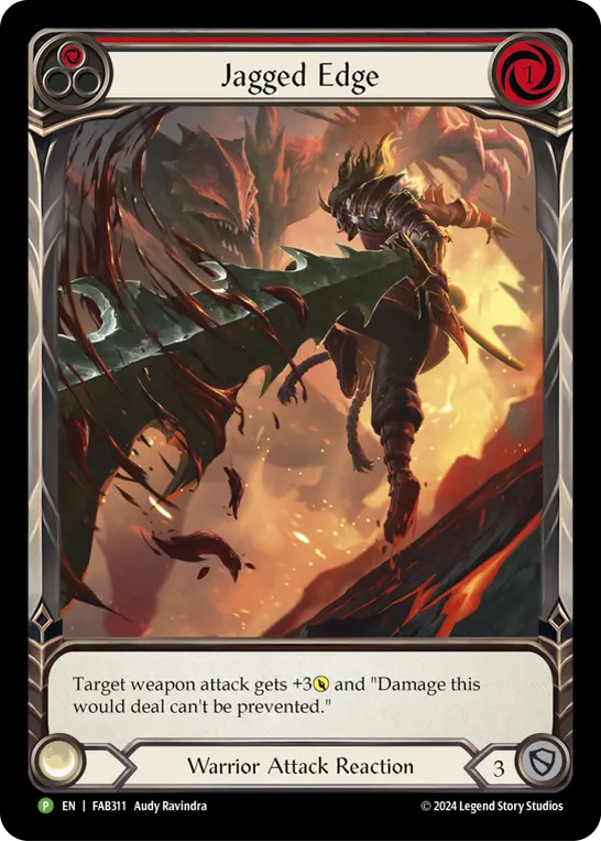 Jagged Edge RED FAB311-CF - Calling - The Hunted - Flesh and blood card