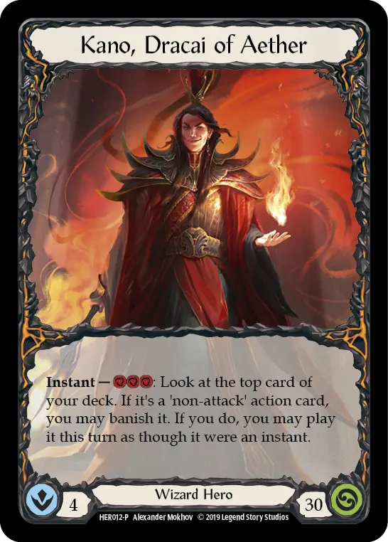 Kano, Dracai of Aether HER012-CF - Premier Organized Play - Welcome to Rathe - Flesh and blood card