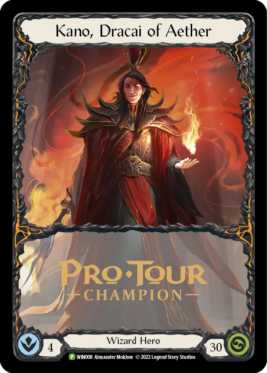 Kano, Dracai of Aether WIN008-CF - Pro Tour Champion Cards - Flesh and blood card