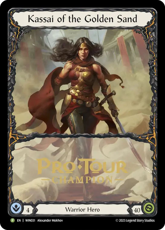 Kassai of the Golden Sand WIN031-CF - Pro Tour Champion Cards - Heavy Hitters - Flesh and blood card