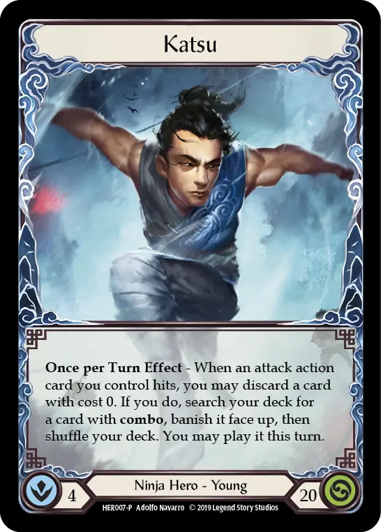 Katsu HER007-RF - Premier Organized Play - Welcome to Rathe - Flesh and blood card