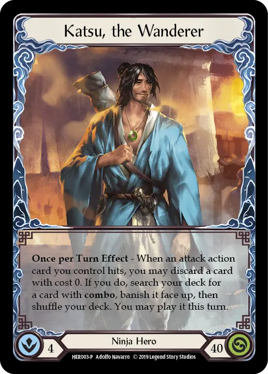 Katsu, the Wanderer HER003-CF - Premier Organized Play - Welcome to Rathe - Flesh and blood card