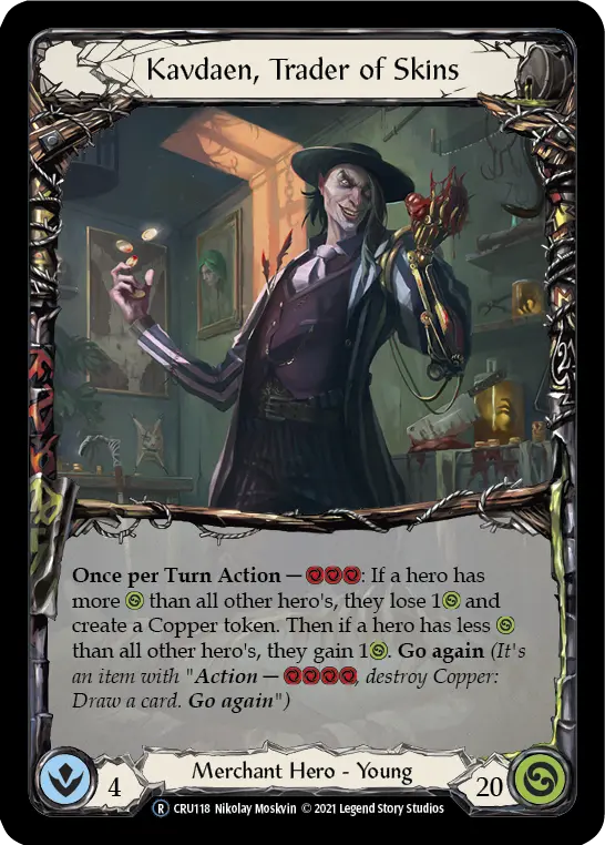 Kavdaen, Trader of Skins U-CRU118 - Crucible of War - Unlimited - Flesh and blood card