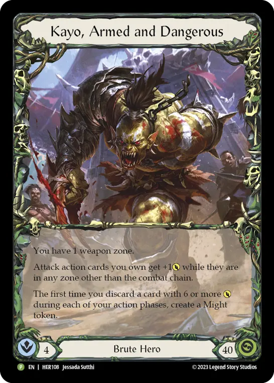 Kayo, Armed and Dangerous HER108-RF - ProQuest - Season 5 - Flesh and blood card
