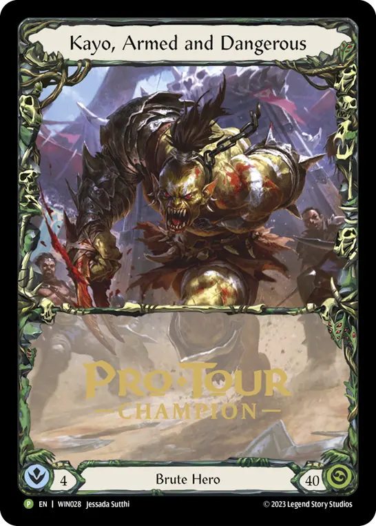 Kayo, Armed and Dangerous WIN028-CF - Pro Tour Champion Cards - Heavy Hitters - Flesh and blood card