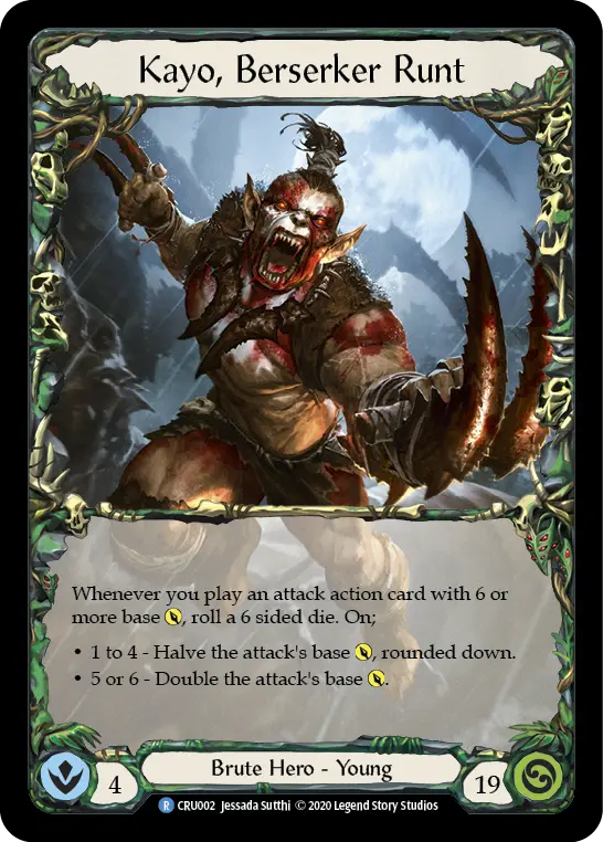 Kayo, Berserker Runt CRU002 - Crucible of War - Flesh and blood card