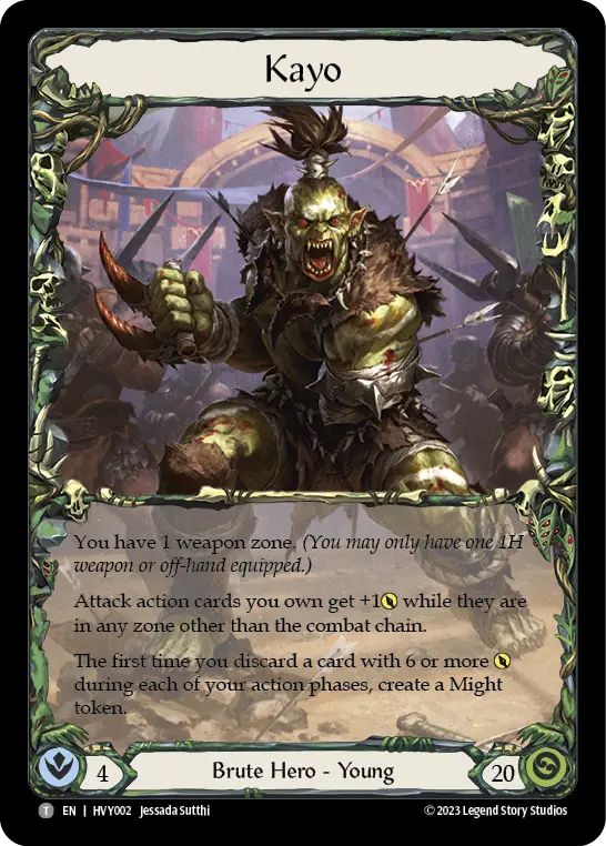 Kayo HVY002 - Heavy Hitters - Flesh and blood card