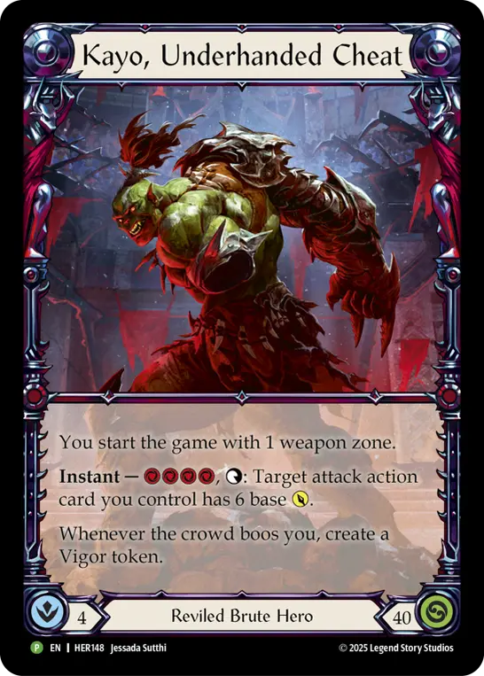 Kayo, Underhanded Cheat HER148-RF - Calling - Super Slam - Flesh and blood card