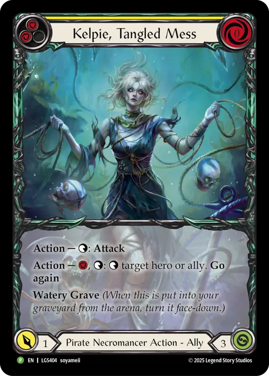 Kelpie, Tangled Mess YELLOW LGS404-RF - World Premiere - High Seas - Flesh and blood card