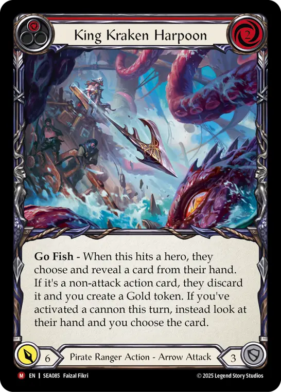 King Kraken Harpoon RED SEA085 - High Seas - Flesh and blood card