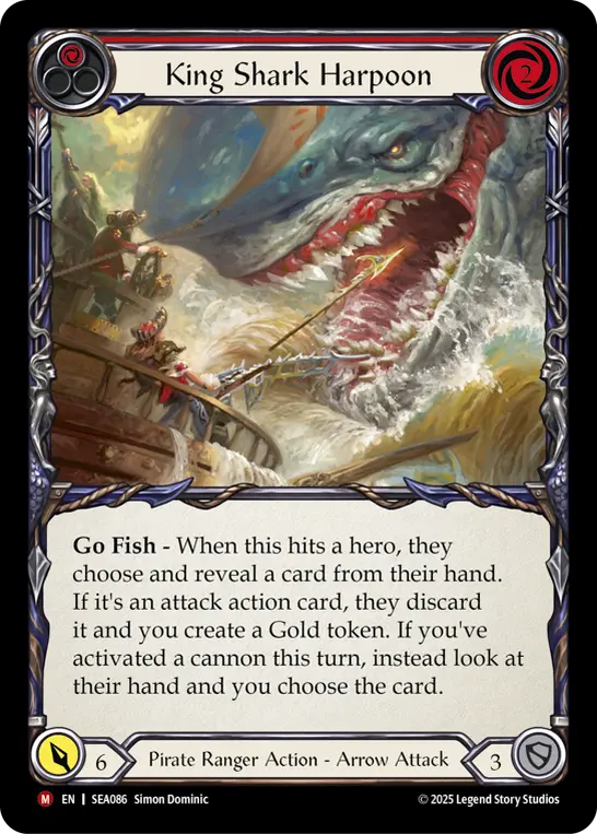 King Shark Harpoon RED SEA086 - High Seas - Flesh and blood card