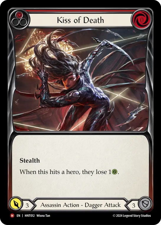 Kiss of Death RED HNT012 - The Hunted - Flesh and blood card